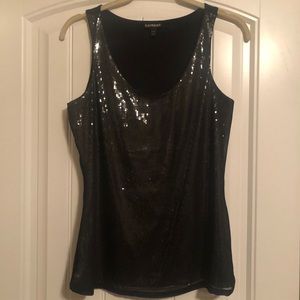 Express Tops - Express Women’s Black Sequins Tank Top Express Tops - Express Women’s Black Sequins Tank Top